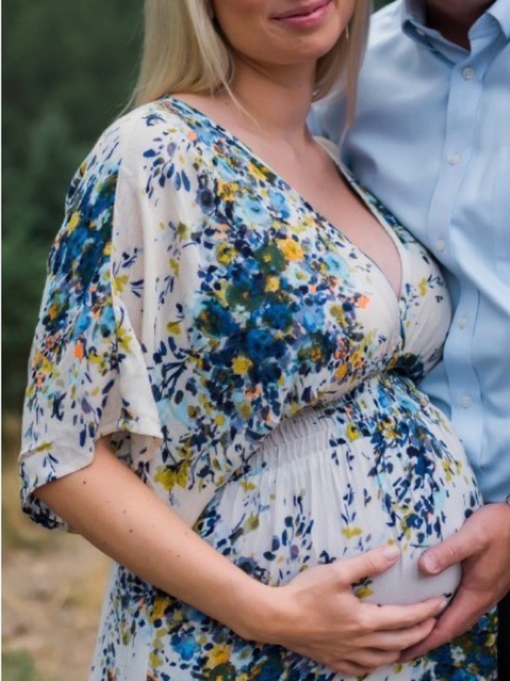 lovestitch Floral Maxi Dress in White, Blue & Yellow